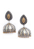 Silver and Golden Oxidised Jhumka Style Earrings 20g